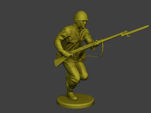 Japanese soldier ww2 Run J2 3D Print Model