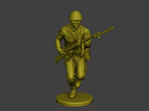 Japanese soldier ww2 Run J2 3D Print Model