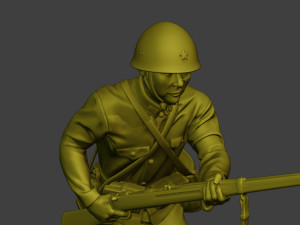 Japanese soldier ww2 Run J2 3D Принт Модель