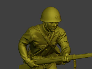 Japanese soldier ww2 Run J2 3D Print Model