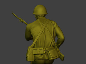 Japanese soldier ww2 Run J2 3D Принт Модель