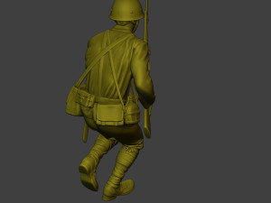 Japanese soldier ww2 Run J2 3D Принт Модель