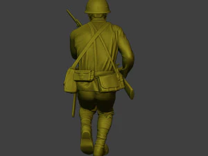 Japanese soldier ww2 Run J2 3D Print Model