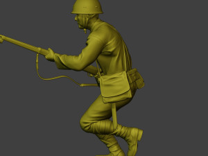 Japanese soldier ww2 Run J2 3D Принт Модель