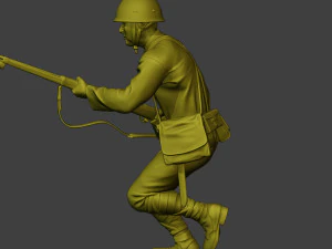 Japanese soldier ww2 Run J2 3D Print Model