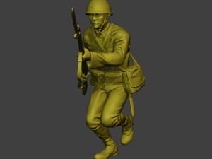 Japanese soldier ww2 Run J2 3D Принт Модель