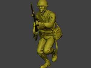 Japanese soldier ww2 Run J2 3D Print Model