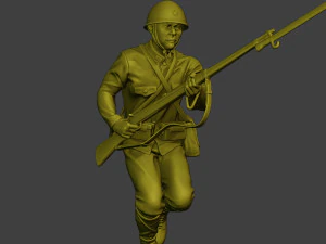 Japanese soldier ww2 Run J2 3D Print Model