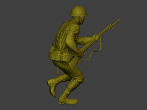 Japanese soldier ww2 Run J2 3D Print Model