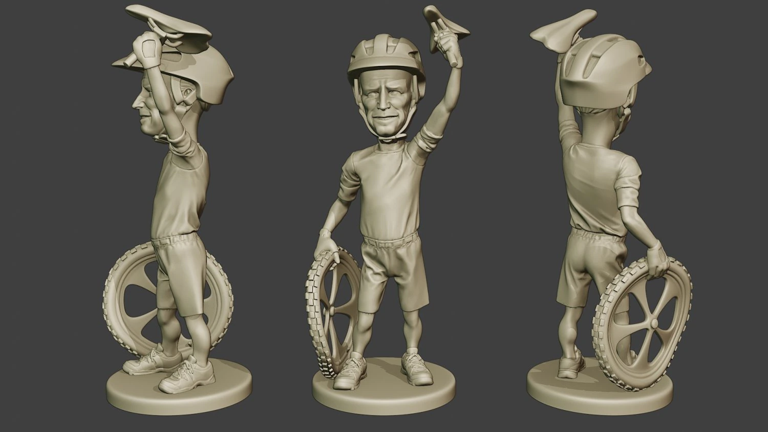 Joe Biden Cyclist Meme 3D Print Model .c4d .max .obj .3ds .fbx .stl .blend 