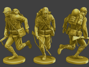Japanese soldier ww2 Run2 J2 3D Принт Модель