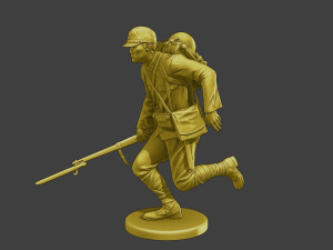 Japanese soldier ww2 Run2 J2 3D 프린트 모델