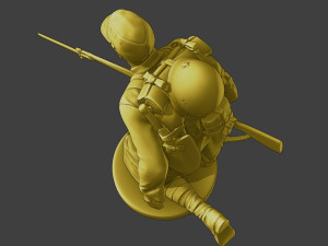 Japanese soldier ww2 Run2 J2 3D 프린트 모델