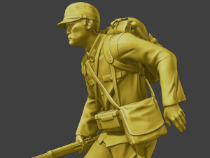 Japanese soldier ww2 Run2 J2 3D 프린트 모델