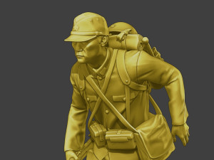 Japanese soldier ww2 Run2 J2 3D 프린트 모델