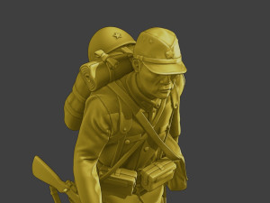 Japanese soldier ww2 Run2 J2 3D 프린트 모델
