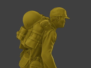 Japanese soldier ww2 Run2 J2 3D 프린트 모델