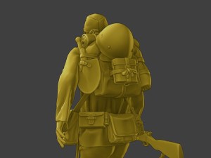 Japanese soldier ww2 Run2 J2 3D 프린트 모델