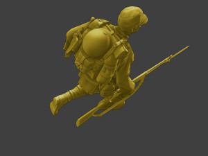 Japanese soldier ww2 Run2 J2 3D 프린트 모델