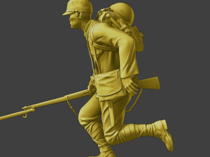 Japanese soldier ww2 Run2 J2 3D 프린트 모델