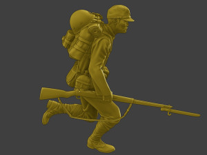 Japanese soldier ww2 Run2 J2 3D 프린트 모델