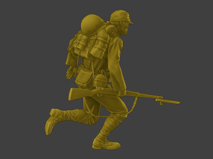 Japanese soldier ww2 Run2 J2 3D 프린트 모델