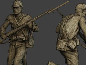Japanese soldier ww2 Run3 J2 3D-printmodel