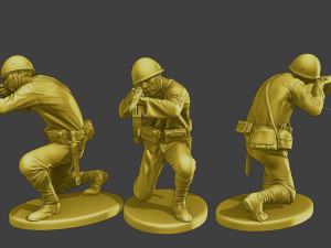 Japanese soldier ww2 Shoot Crouch J2 3Dプリントモデル
