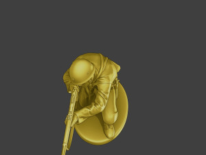 Japanese soldier ww2 Shoot Crouch J2 3D Print Model