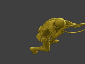 Japanese soldier ww2 Shoot Crouch J2 3D Print Model