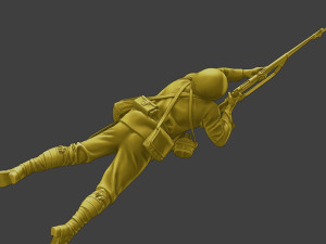 Japanese soldier ww2 Shoot Lying J2 Modèles 3D en vedette