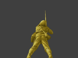 Japanese soldier ww2 Shoot Lying J2 Modèles 3D en vedette