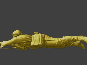 Japanese soldier ww2 Shoot Lying J2 Modèles 3D en vedette