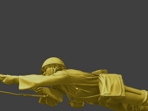 Japanese soldier ww2 Shoot Lying J2 Modèles 3D en vedette