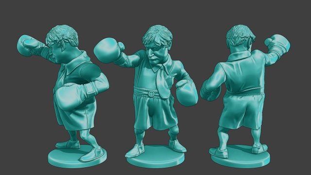 Boris Johnson boxing Meme Modelo de Impressão 3D .c4d .max .obj .3ds .fbx .stl .blend 