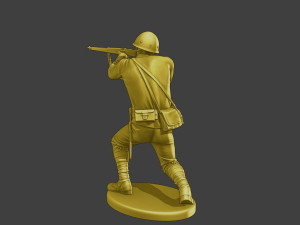 Japanese soldier ww2 Shoot SCrouch J2 3D Print Model