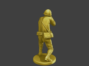 Japanese soldier ww2 Shoot SCrouch J2 3D Print Model
