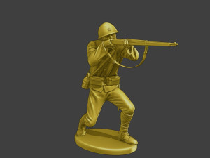 Japanese soldier ww2 Shoot SCrouch J2 3D Print Model
