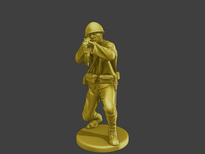 Japanese soldier ww2 Shoot SCrouch J2 3D Print Model