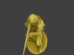 Japanese soldier ww2 Shoot SCrouch J2 3D Print Model