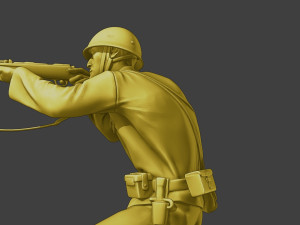 Japanese soldier ww2 Shoot SCrouch J2 3D Print Model