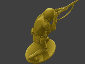 Japanese soldier ww2 Shoot SCrouch J2 3D Print Model