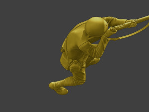 Japanese soldier ww2 Shoot SCrouch J2 3D Print Model