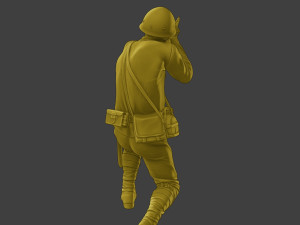 Japanese soldier ww2 Shoot SCrouch J2 3D Print Model