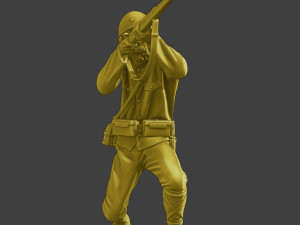 Japanese soldier ww2 Shoot SCrouch J2 3D Print Model