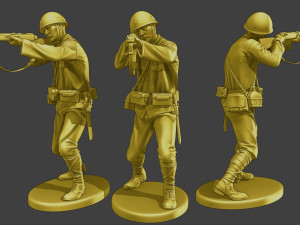 Japanese soldier ww2 Shoot Stand J2 Model do druku 3D