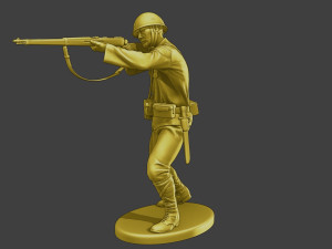 Japanese soldier ww2 Shoot Stand J2 Model Cetak 3D