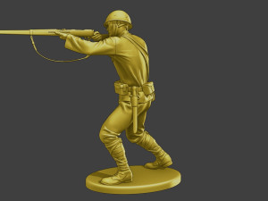 Japanese soldier ww2 Shoot Stand J2 Model Cetak 3D