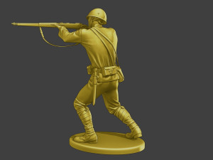 Japanese soldier ww2 Shoot Stand J2 Model Cetak 3D