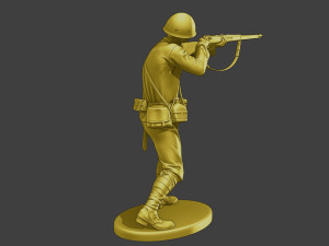 Japanese soldier ww2 Shoot Stand J2 Model Cetak 3D